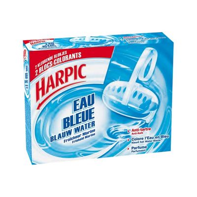 Harpic - Bloc WC antitartre - fraîcheur marine - pack de 2 tablettes