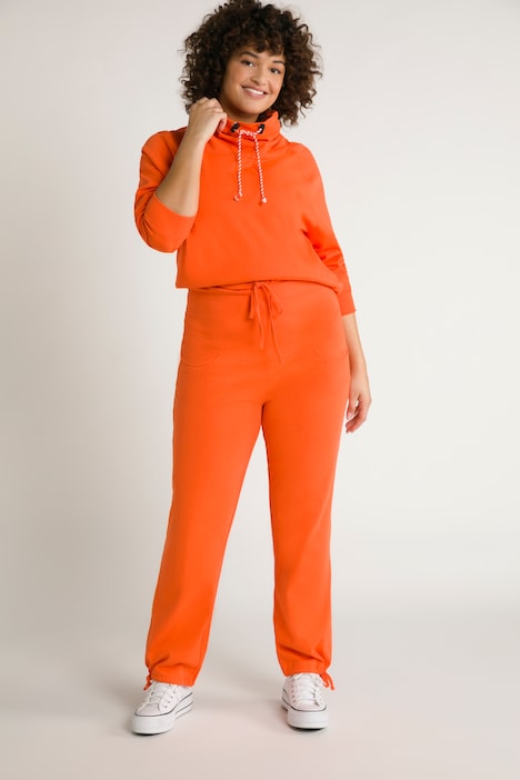 Bellieva-Sweatpants, extrabreiter Bund, Biobaumwolle