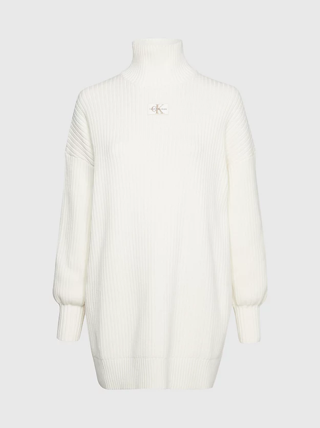 Vestido de malha de algodão orgânico com modelagem solta