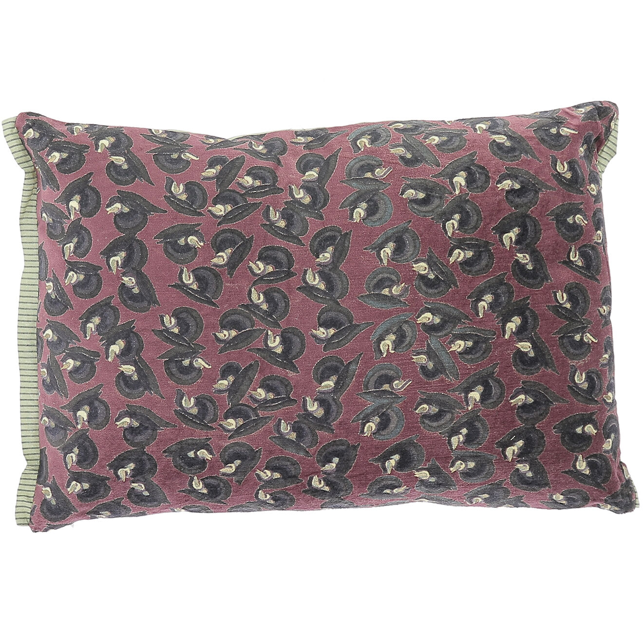En Fil d'Indienne Housse de coussin Art Déco indigo - 35x50 cm