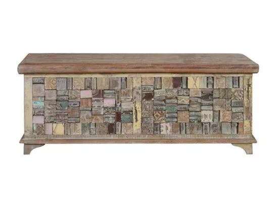 Coffre Bois Marron - Décoration d'Autrefois