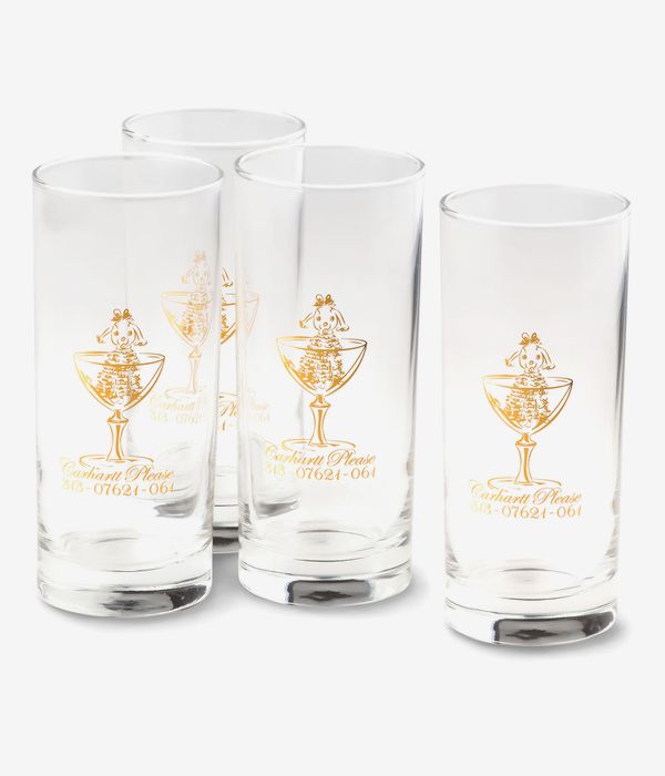 Carhartt WIP Please Glass Set Acc. (clear gold)