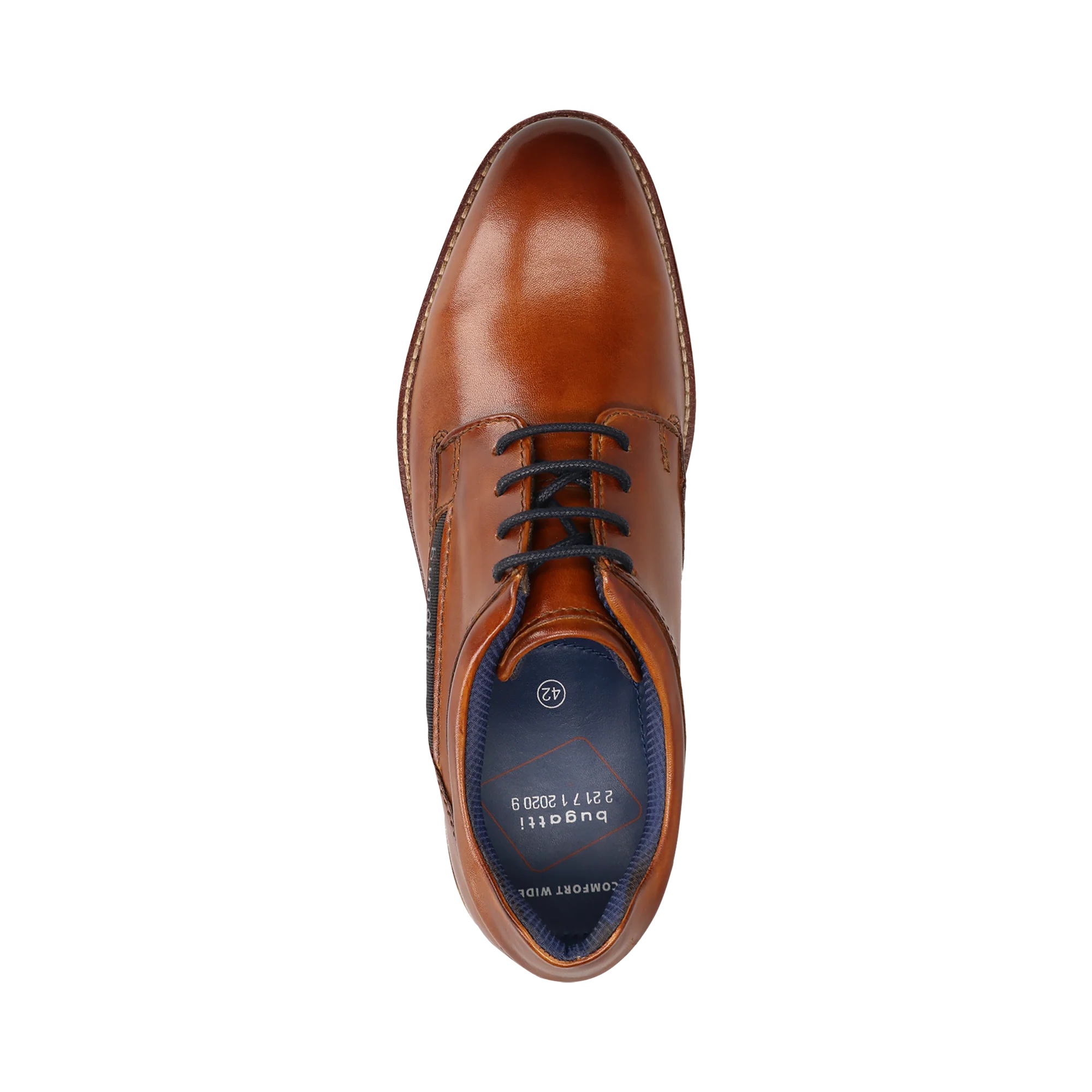 Leder Business Schnürer cognac