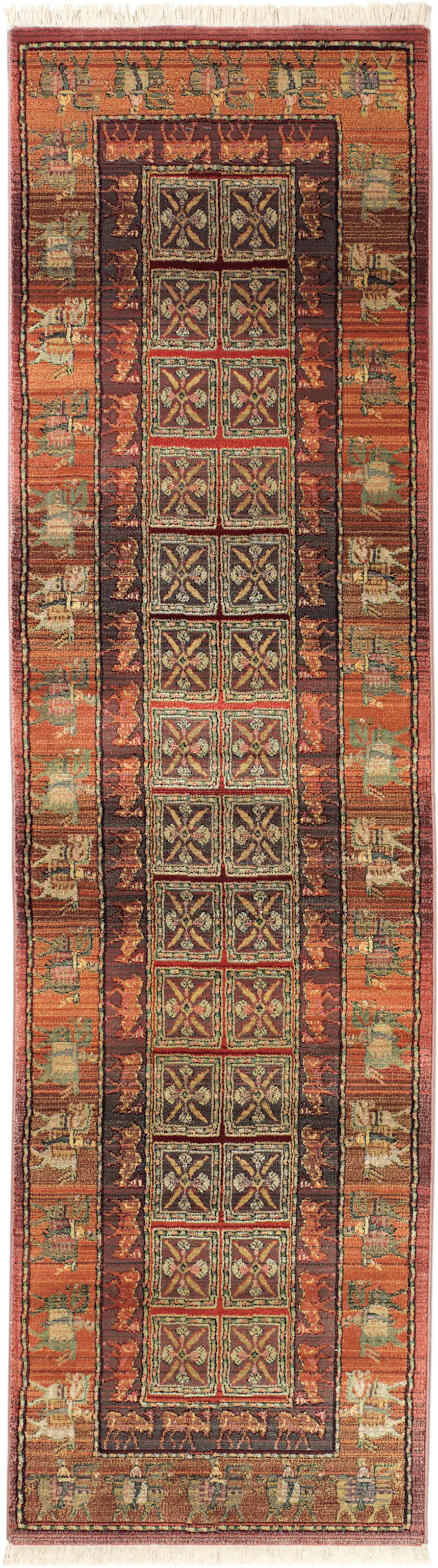heine home Webteppich in bunt-terracotta