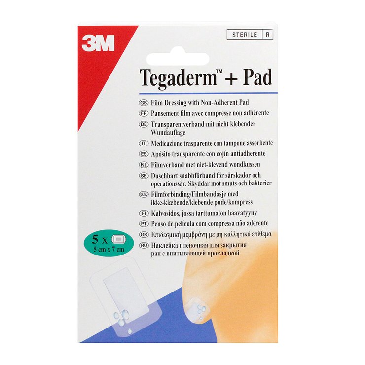 Tegaderm + Pad pansement imperméable 5cm x 7cm (5 pansements imperméables)