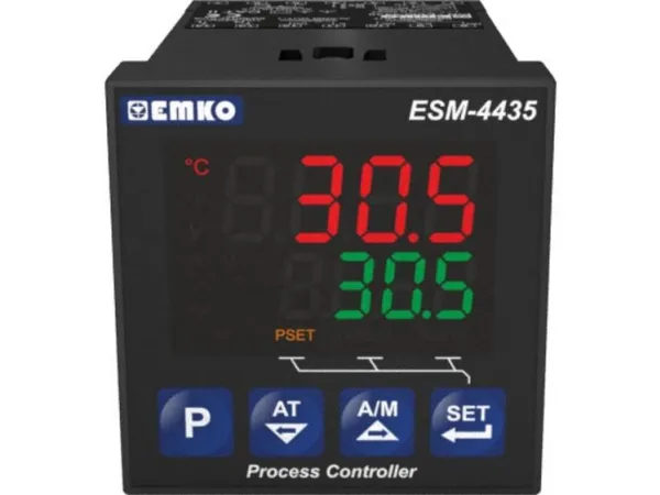 Emko ESM-4435.2.20.0.1/01.04/0.0.0.0 2-punkt, P, PI, PD, PID Temperaturregulator Pt100, T, J, K, R, S -200 til 1700 °C (L x B x H) 88 x 48 x 48 mm