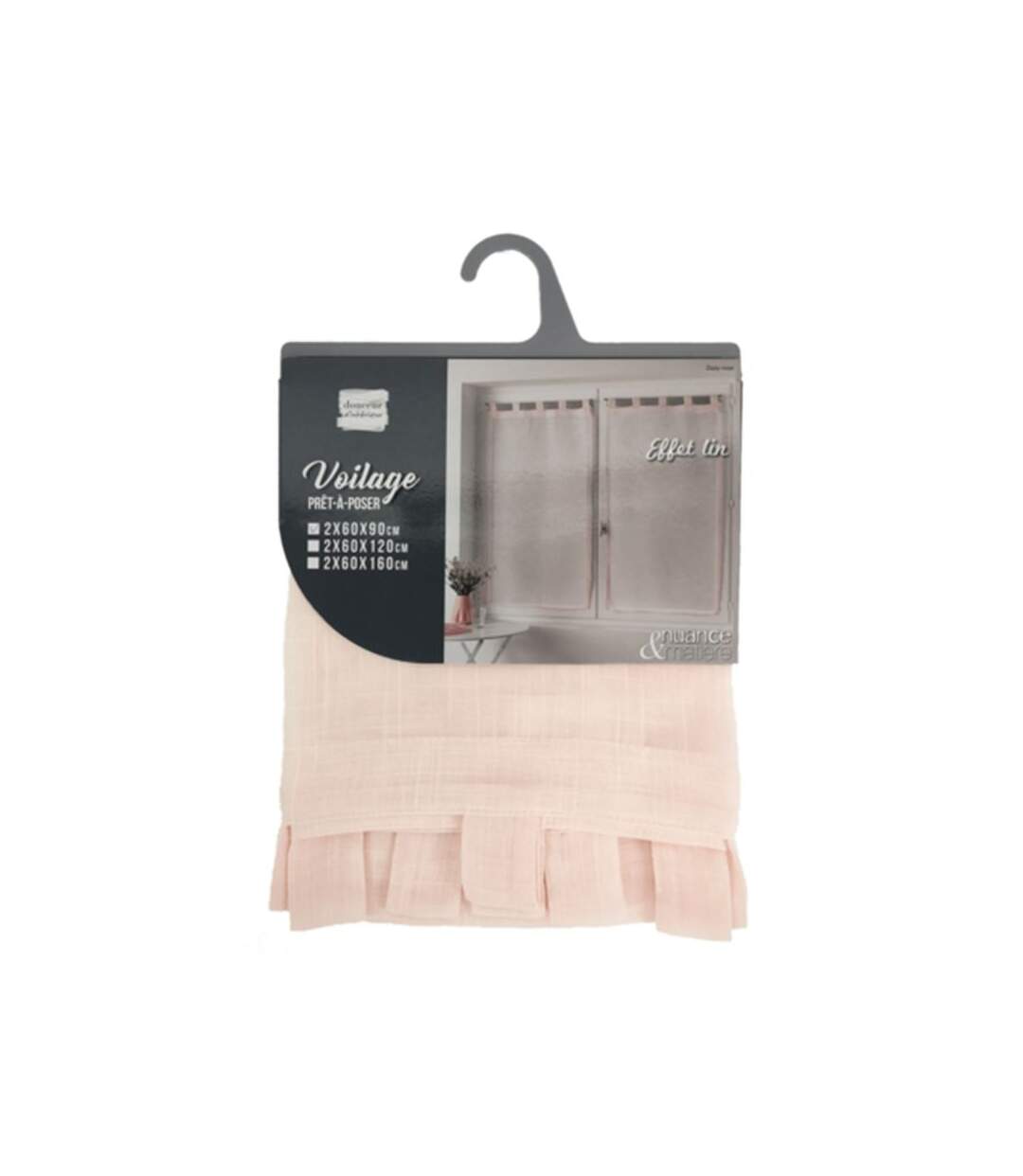 Paire de Voilages Zazy 60x90cm Rose