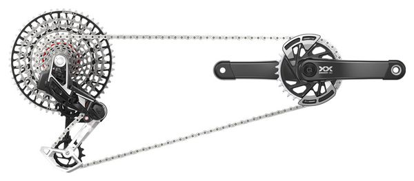 Groupe Sram XX T-Type Eagle AXS PowerMeter DUB Wide 32 Dents 12V Guards Noir (Sans Boitier)