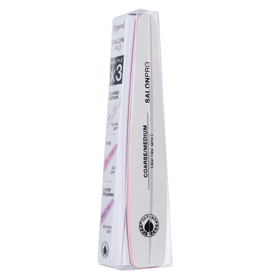 Depend Salon Pro Nail File x3 3pcs