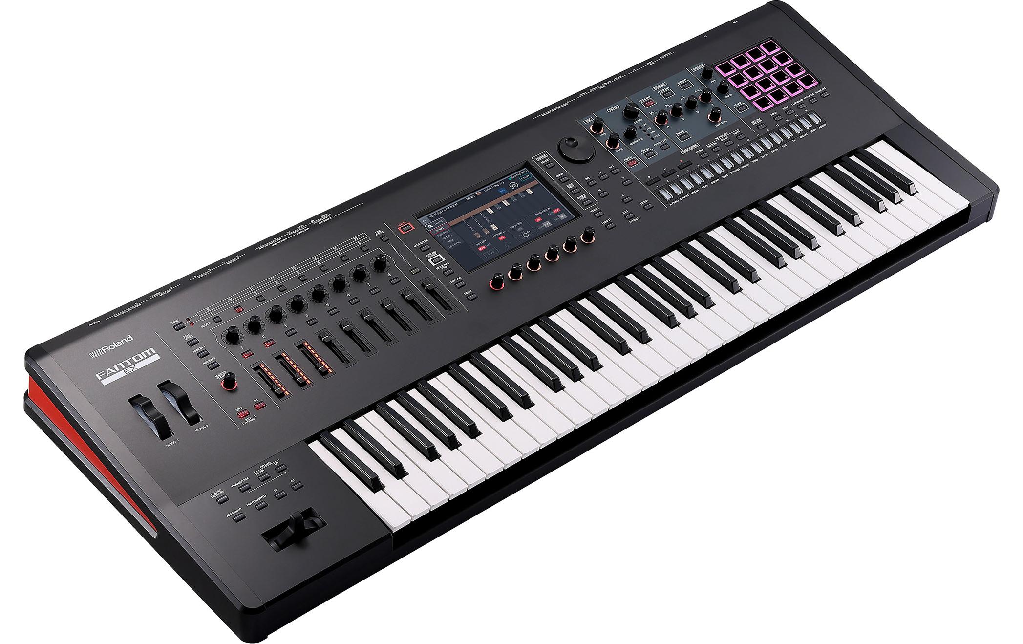 Workstation FANTOM 6 EX<br>Synthesizer-Topmodell mit neuester Soundtechnologie, intuitiver kreativer Bedienung und 61er-Synthesizertastatur