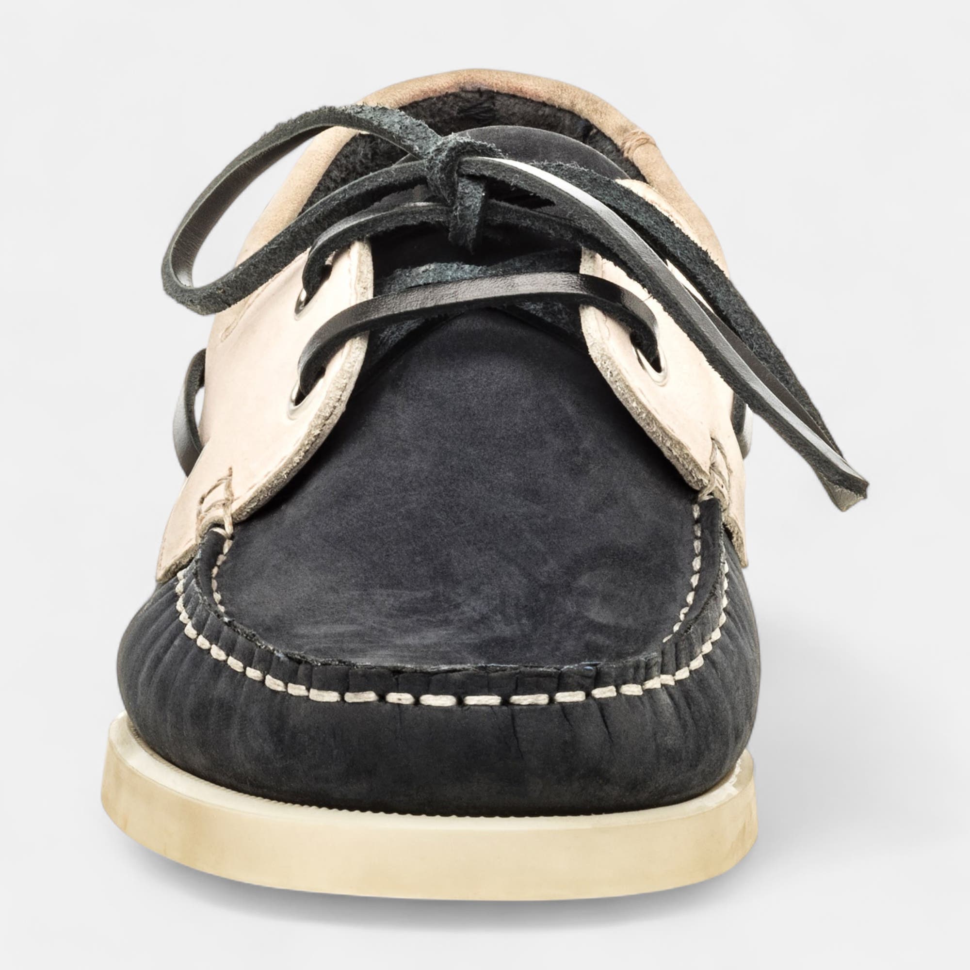 Chaussures bateau Femme en cuir bleu marine