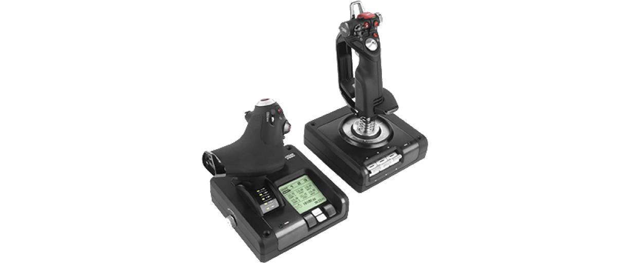 Simulations-Controller G Saitek X52 Professional H.O.T.A.S<br>Flugsimulations-Controller mit Schubregler und Stick