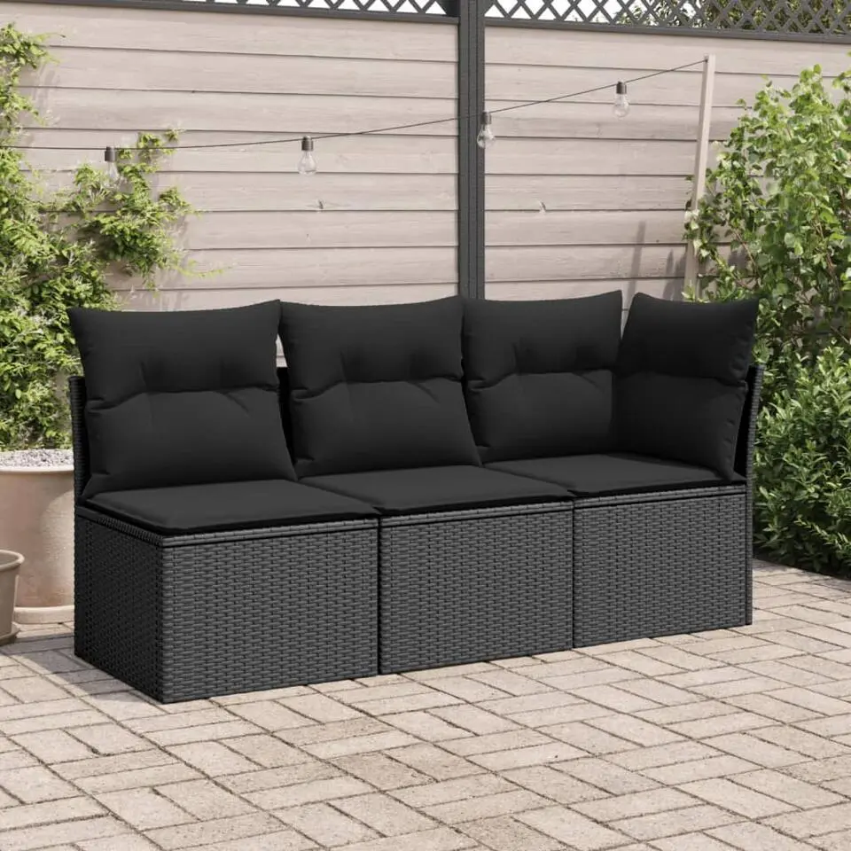 vidaXL - Tuinstoel - Zwart - Poly rattan