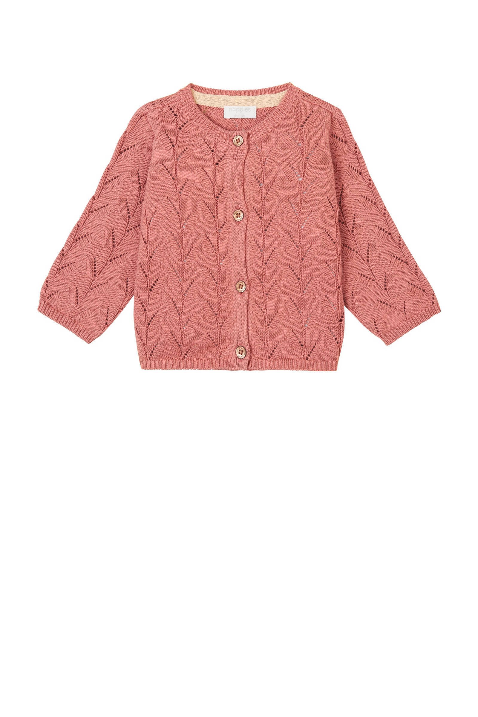 Noppies vest koraalroze
