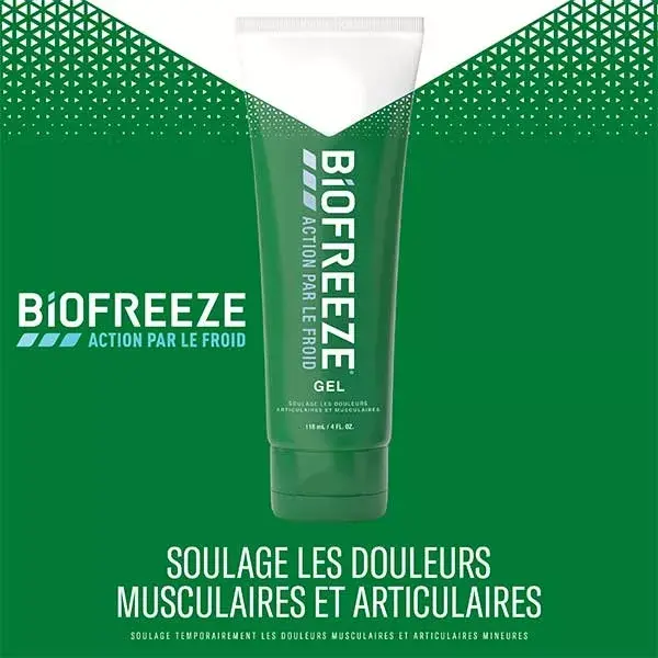 Gel refrescante Biofreeze para músculos e articulações, pacote com 3 unidades de 118ml
