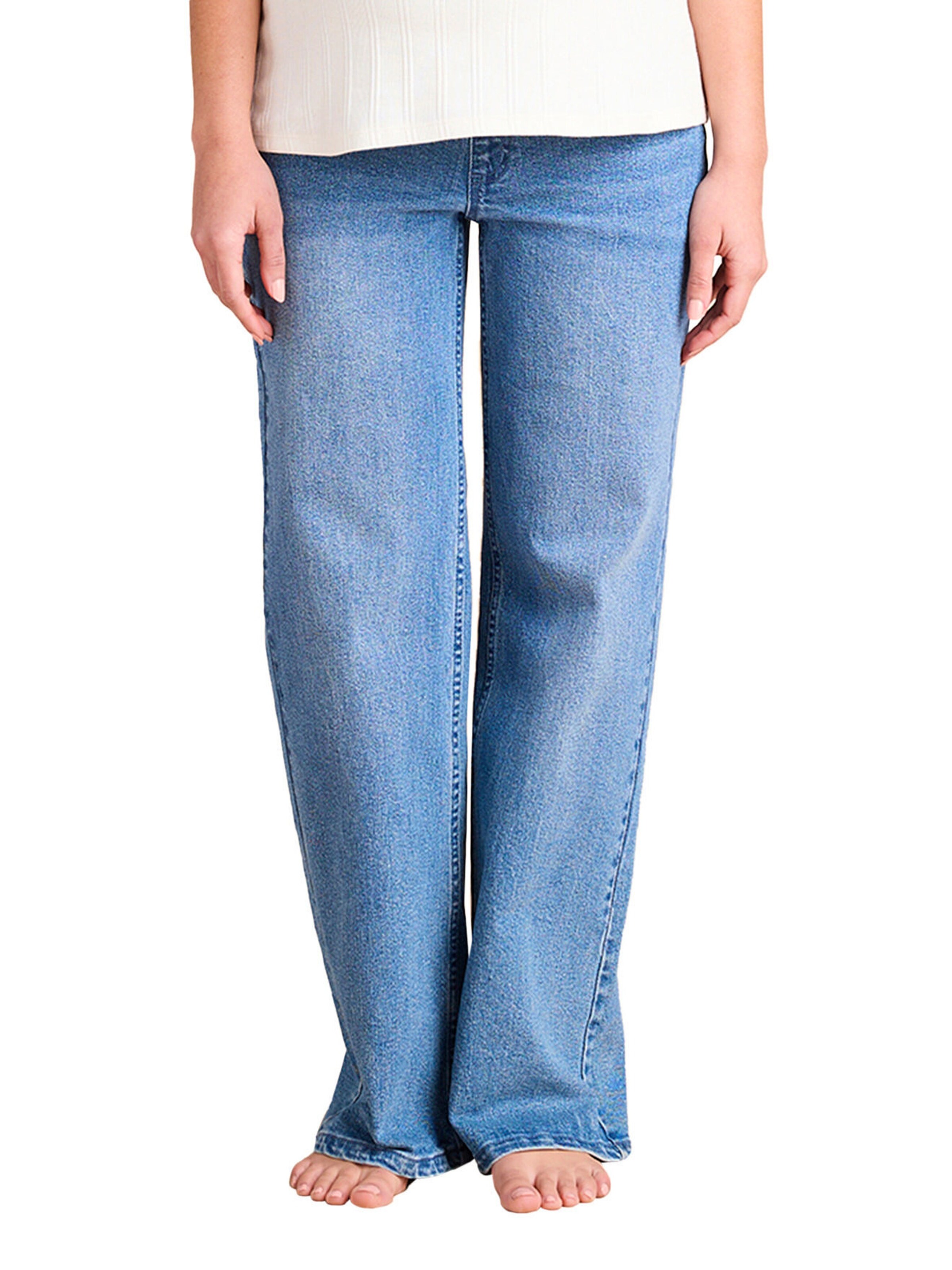 Envie de Fraise Weite Umstandsjeans mit Seamless-Einsatz , mit Recycling-Baumwolle blue stone