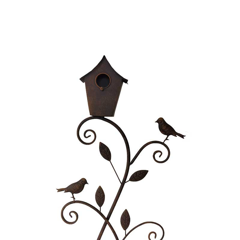 Nichoir oiseaux fer 32x11x105cm