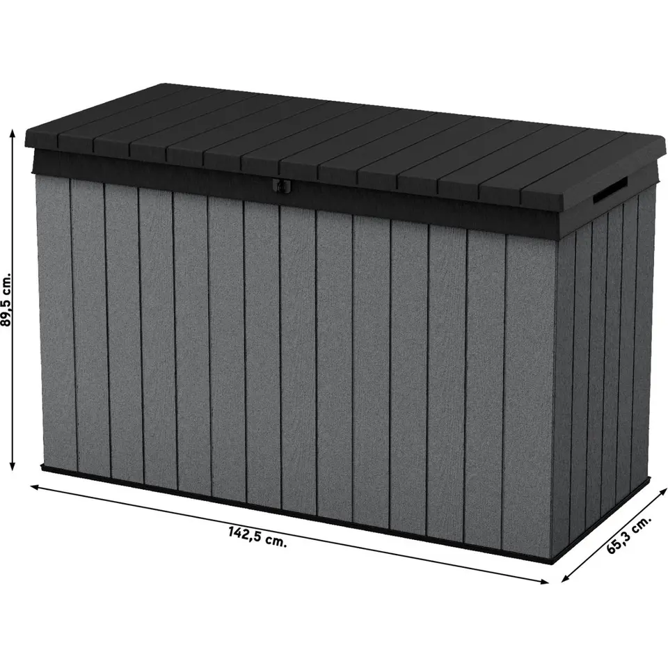 Keter Darwin Opbergbox - 670L - 142.5x65.5x89.52cm - Grijs
