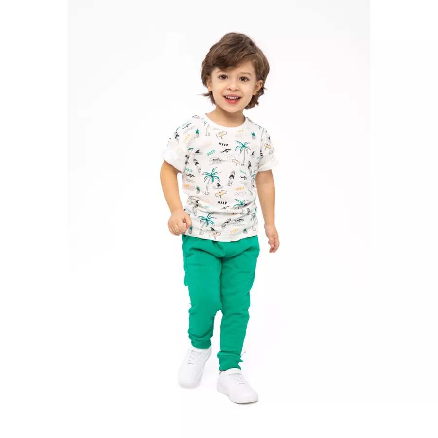 MINOTI 3er-Pack T-Shirts WeißAquamarinOrange