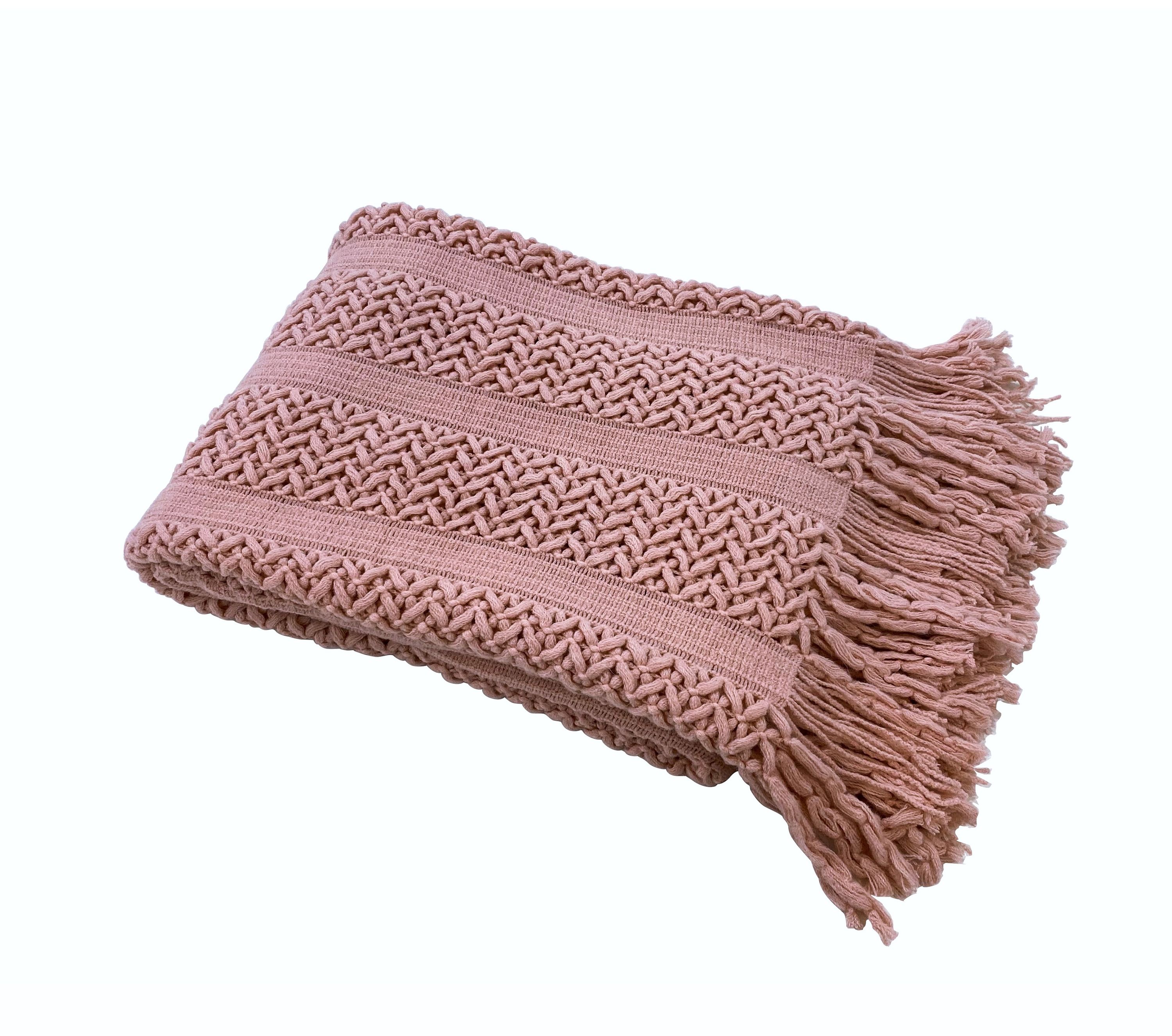Kuscheldecke DREW 130 x 170 cm altrosa