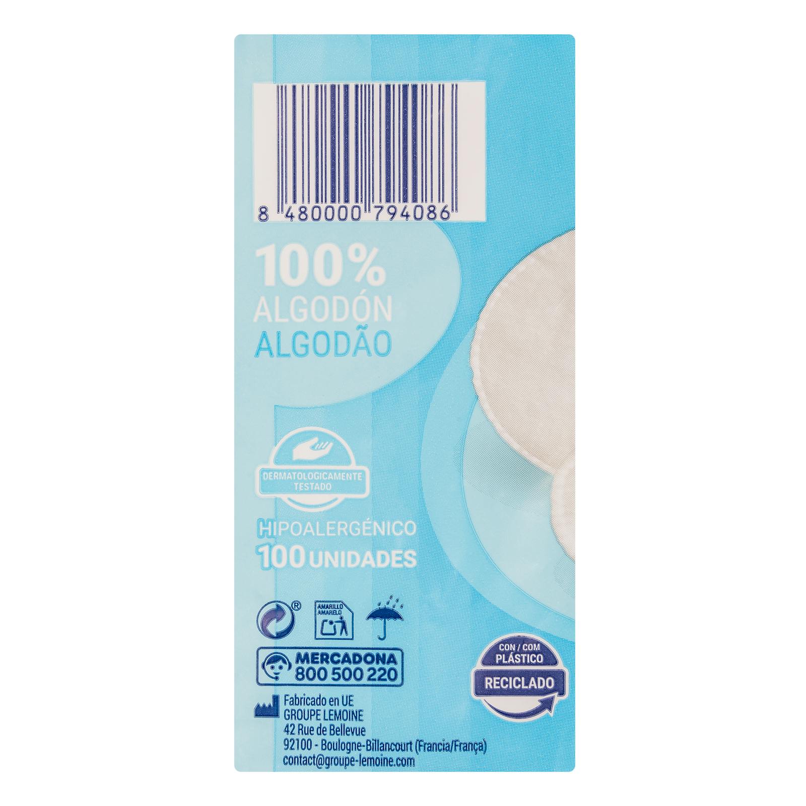 Disques démaquillants ovales 100 % coton Deliplus