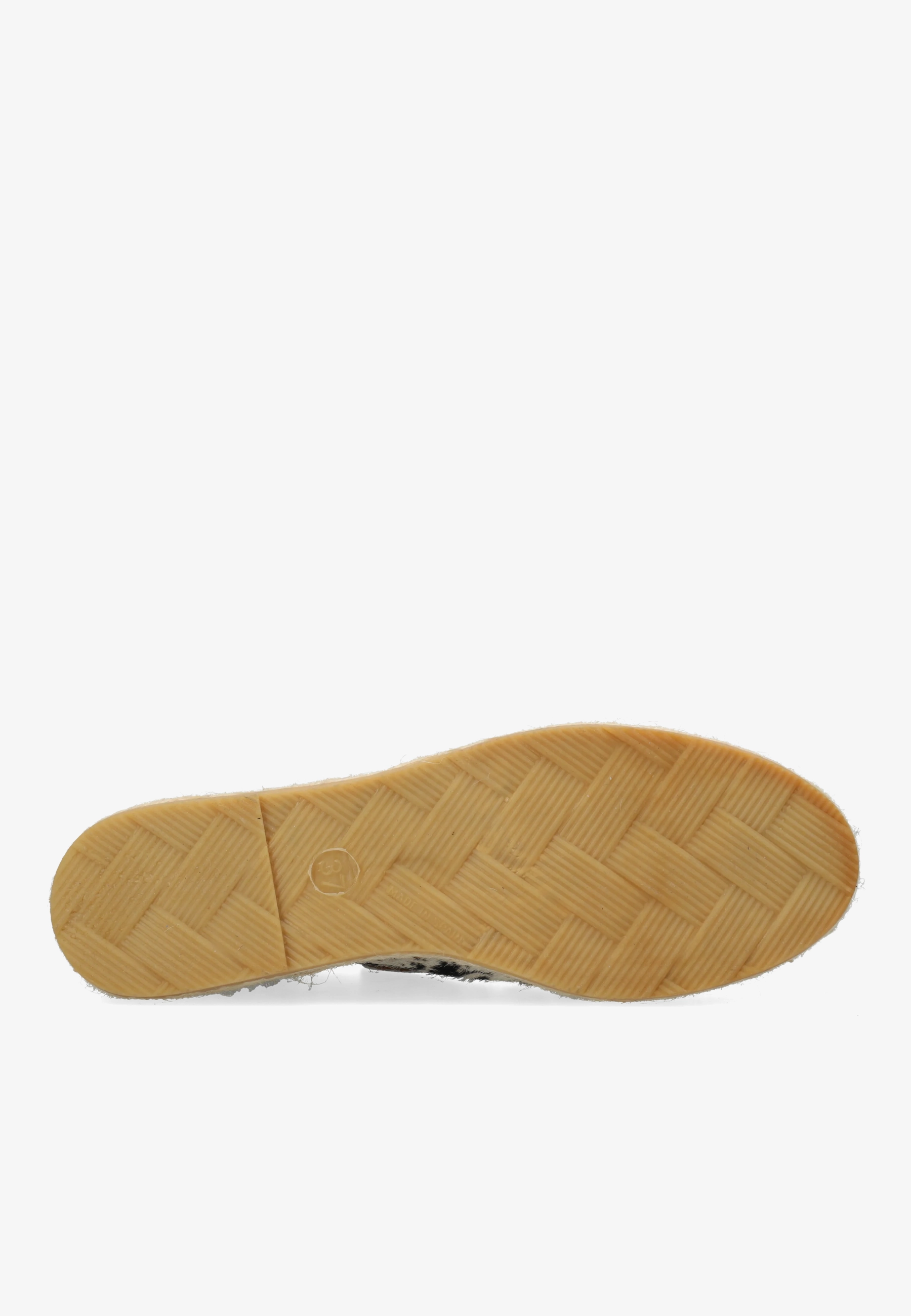 ELCHE LOFA Espadrille pony Off White/Black