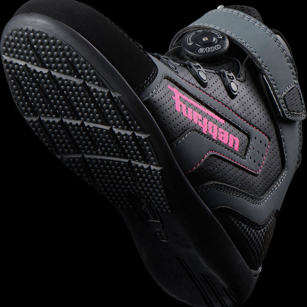 Furygan - Baskets femme V4 Easy D3O® Lady Vented Noir / Gris / Rose