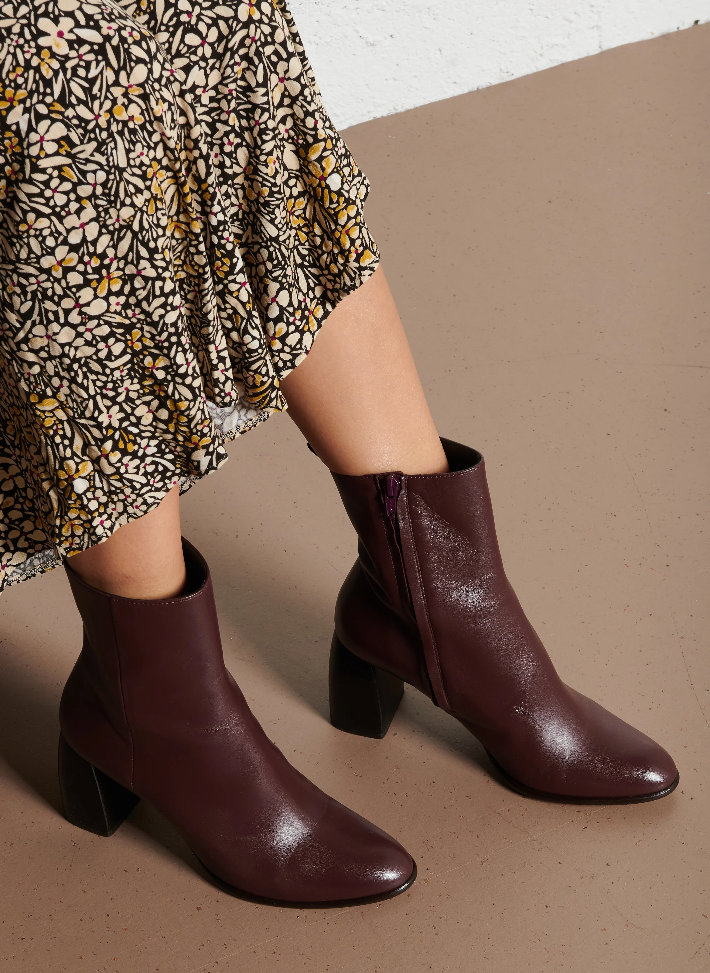 CARRIE - Bottines en cuir | Rouge
