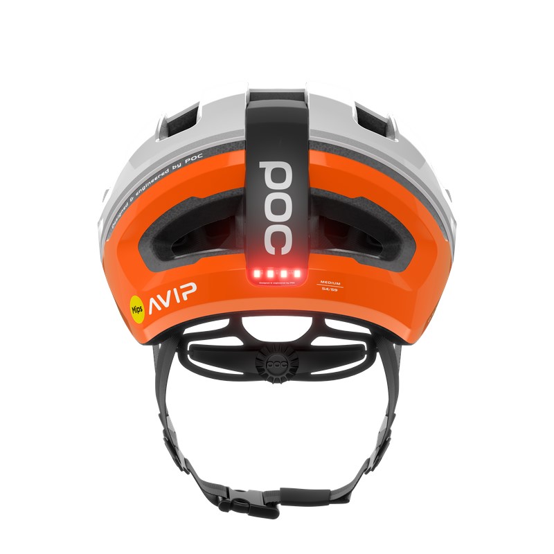 POC Omne Beacon MIPS cykelhjelmhydrogen white/fluorescent orange