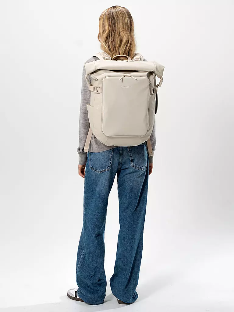 KAPTEN & SON Rucksack LISBON, erweiterbar beige