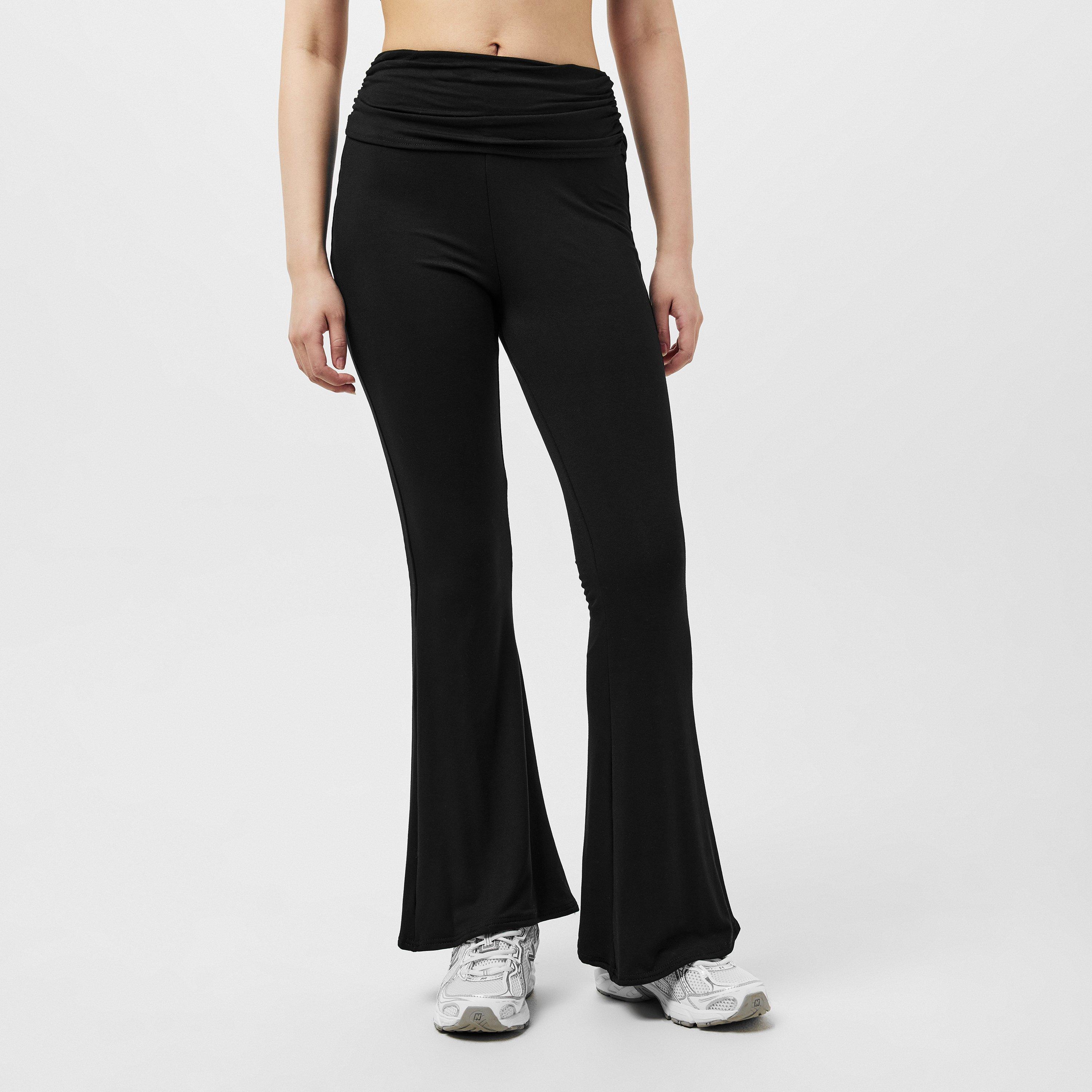Missy Empire Fold Over Flared Yoga Pants