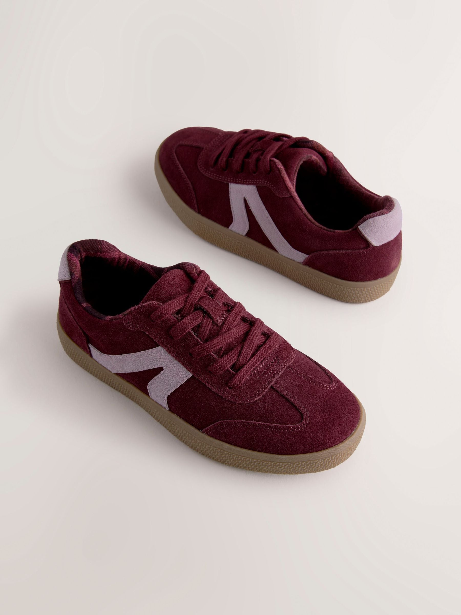 Bordeauxrood - Lifestyle sneakers met veters