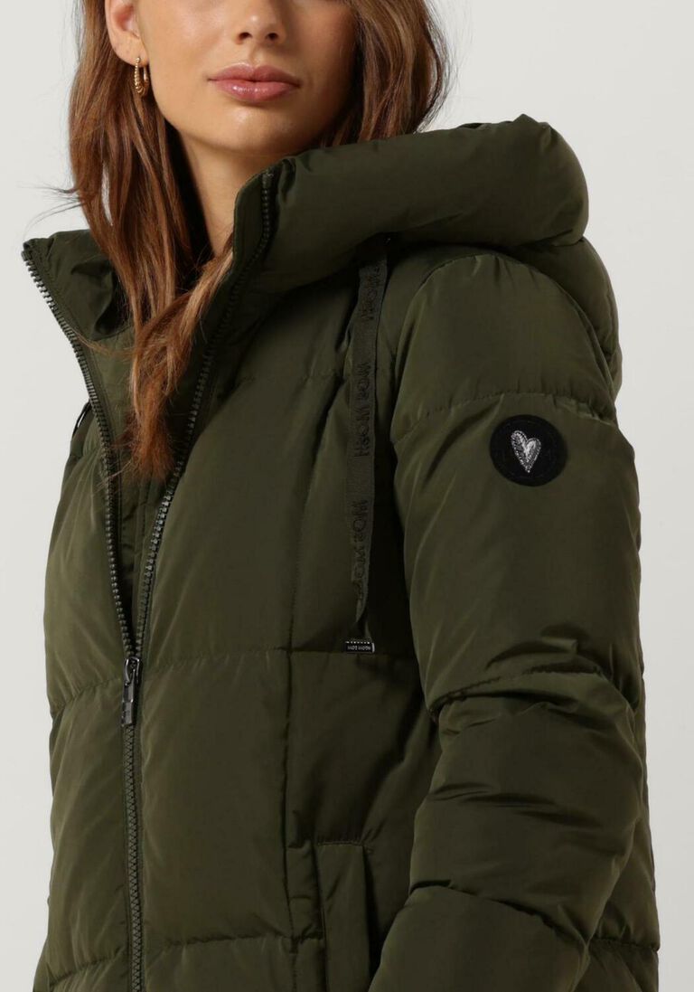 MOS MOSH donkergroene mos mosh gewatteerde jas nova square down coat