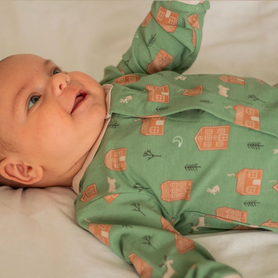 Collé-Collé Pyjama Magnétique Maisons Prématuré - 12mois