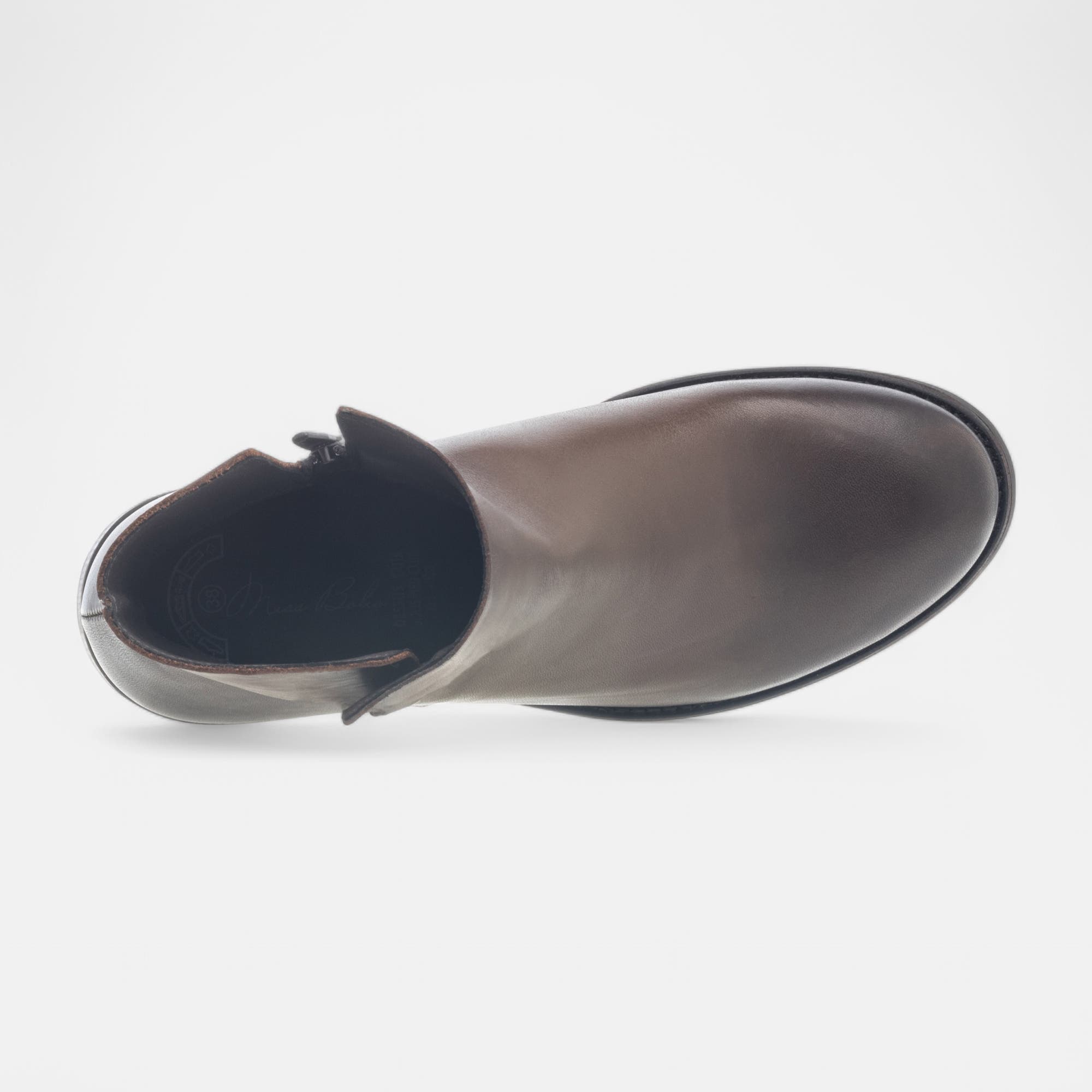 Bottines Femme en cuir taupe