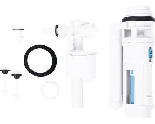 Differentieel WC-combinatieset, diepspoeltoilet met rand, glanzend wit met coating, met toiletzitting 38.500.01
