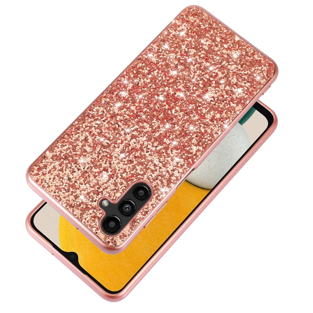 Samsung Galaxy A54 5G Hybrid Hardcase Schutzhülle im Glitzer Design - Roségold