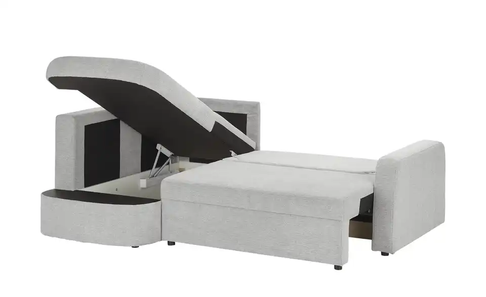 Ecksofa Silbergrau links