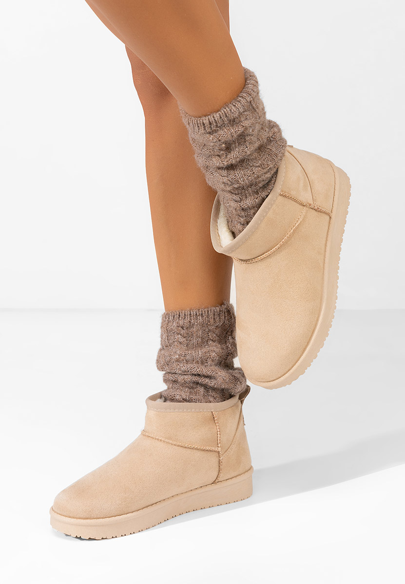 Bottines doublées femme beige Andora