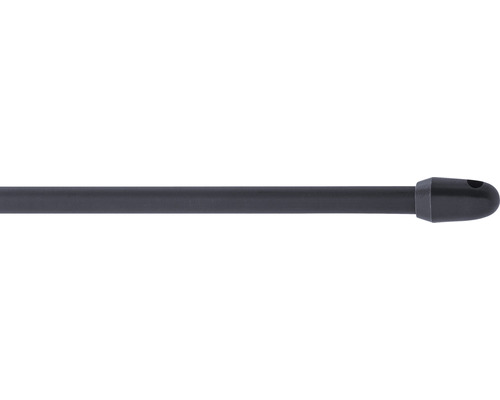 Uitschuifbare gordijnroede, eenvoudig antraciet, 40-70 cm, Ø 10 mm, 2 stuks.