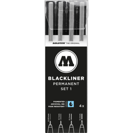 Molotow Blackliner Set 1 4er Etui 0.05 mm-0.4 mm by MolotowFineliner - M