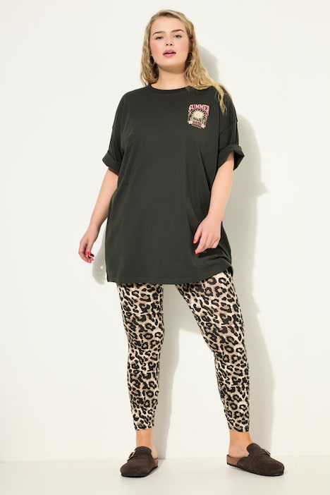 Leggings, High Waist, Tight Fit, Leo-Print