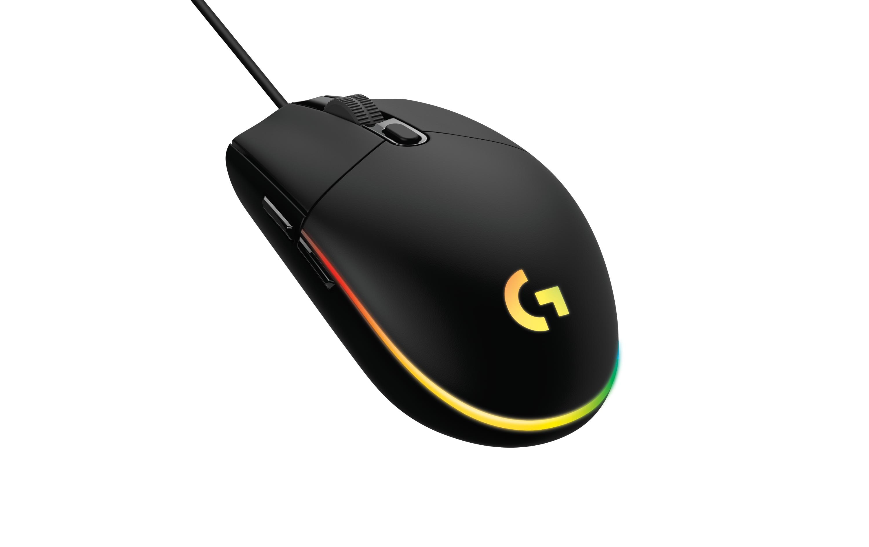 Gaming-Maus G203 Lightsync SchwarzReaktionsschnelle und leichte USB-Gamingmaus