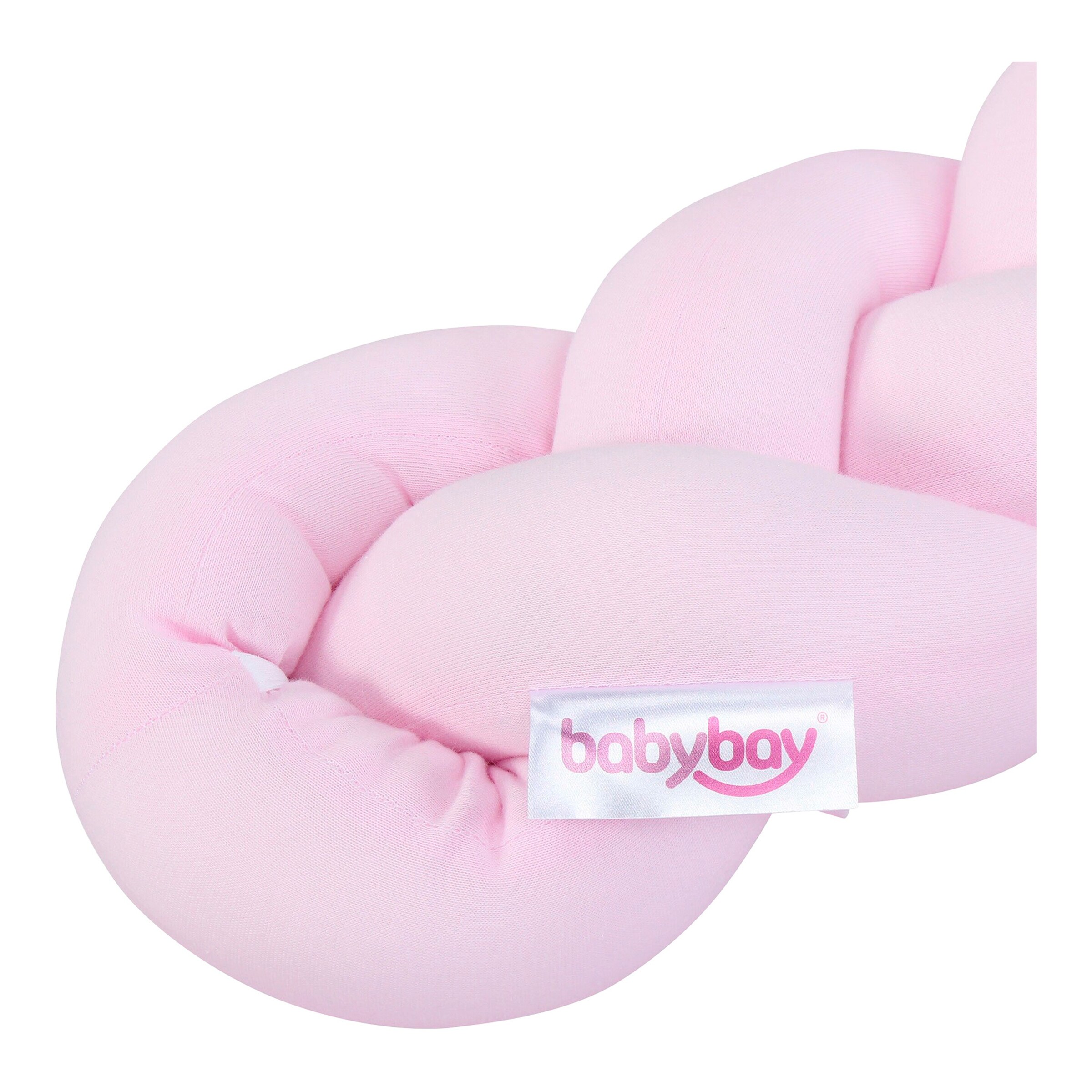 babybay® Nestchenschlange Jersey geflochten 180 cm rosé