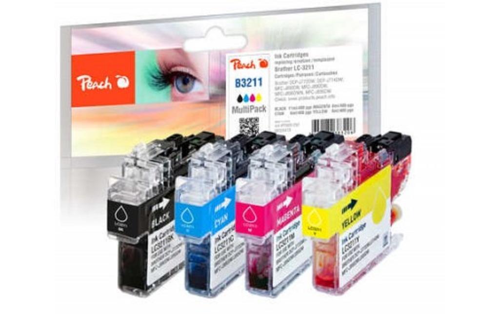 Tinte Brother LC-3211 BK, C, M, YDruckerpatronen: 1 x Schwarz, 1 x Cyan, 1x Magenta, 1x Gelb