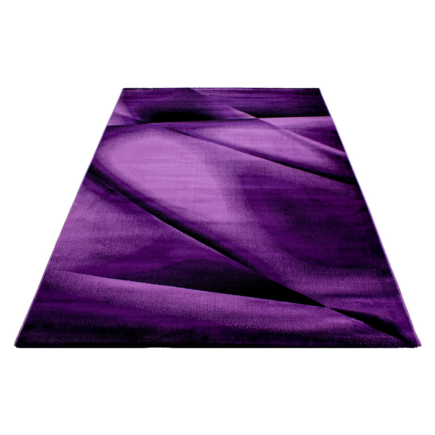 Teppich modern Designer Wohnzimmer Abstrakt Muster Schwarz, Braun, Lila