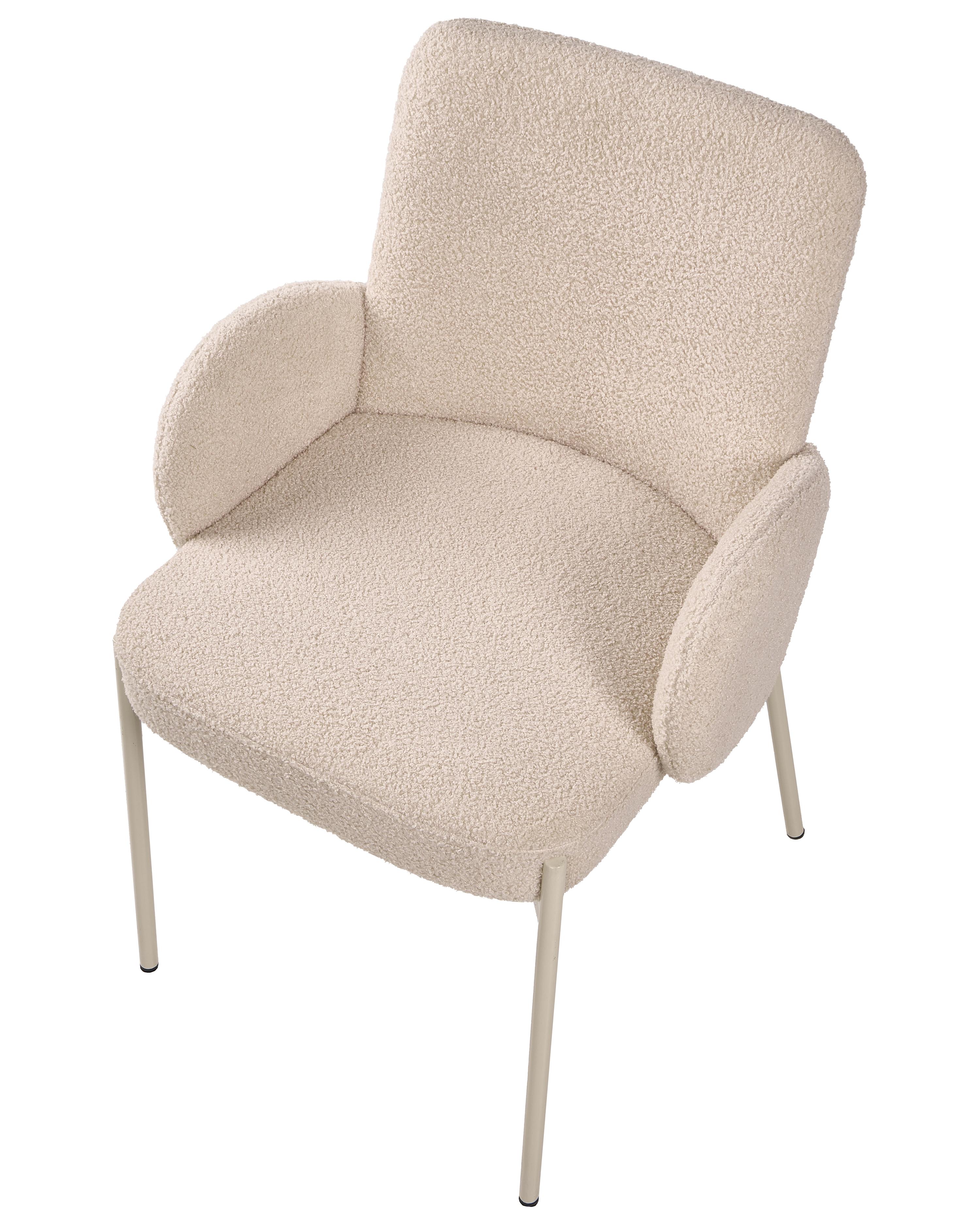 Eetkamerstoel MAGEE Bouclé Lichtbeige