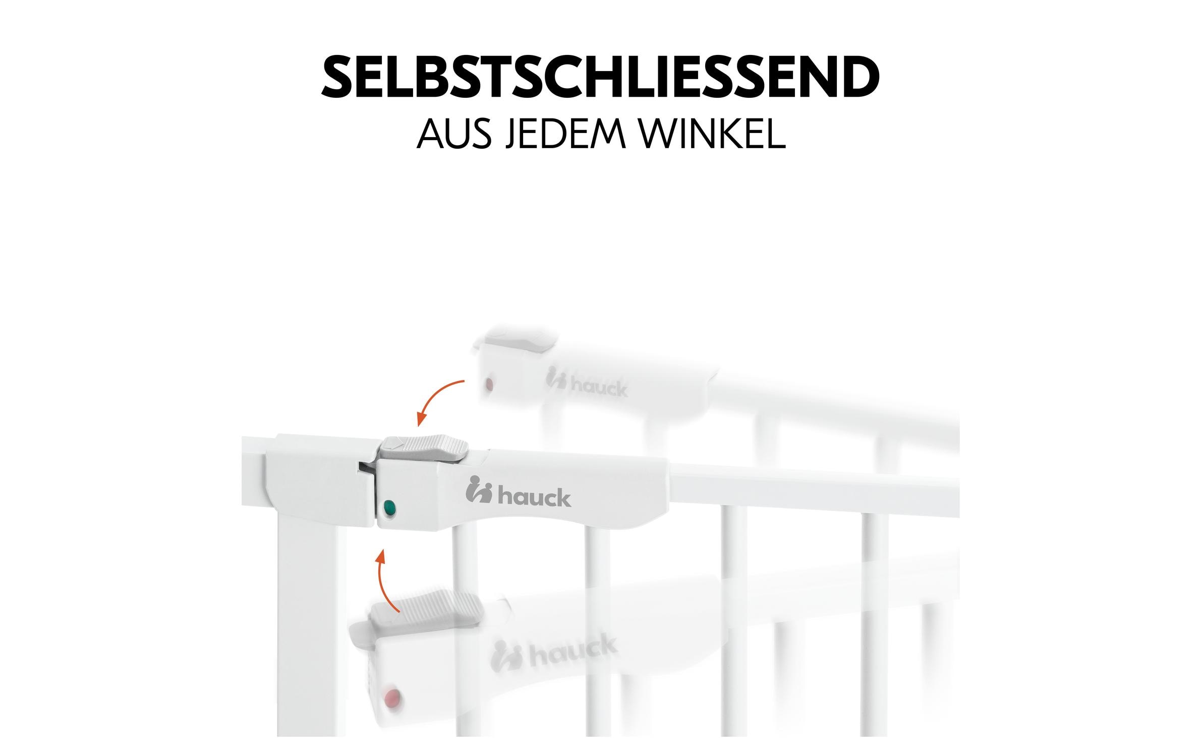 Türschutzgitter Clear Step Autoclose 2 +21 cm WeissBarrierefreies, automatisch schliessendes Tür- und Treppenschutzgitter-Set