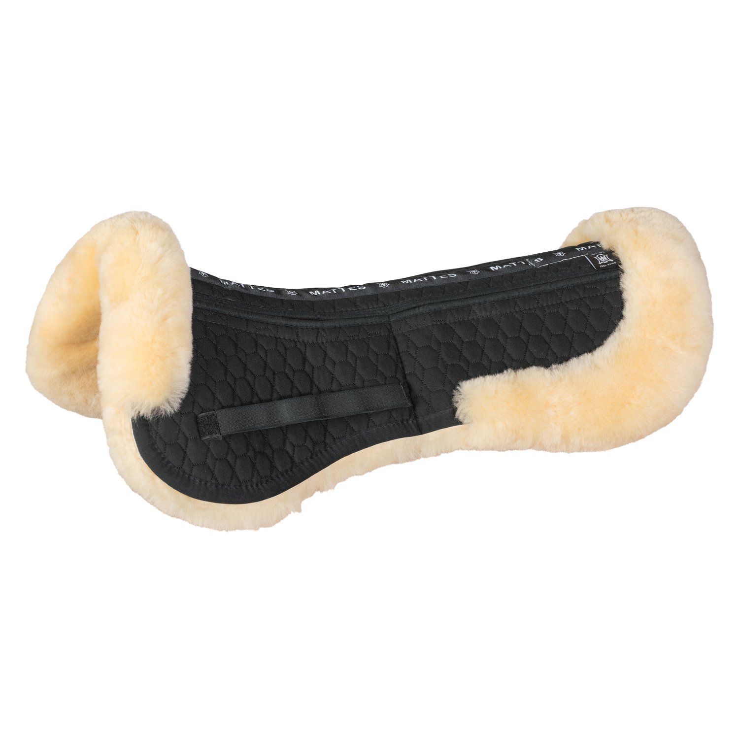 MATTES Sattelpad Lammfell mit CORRECTION® - schwarz/natur