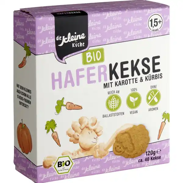 Bio Haferkekse mit Karotte & Kürbis